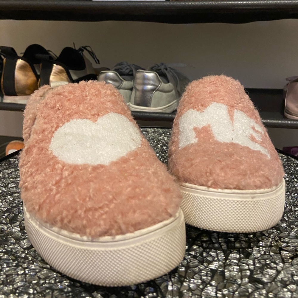 Pink and white ALDO shoes